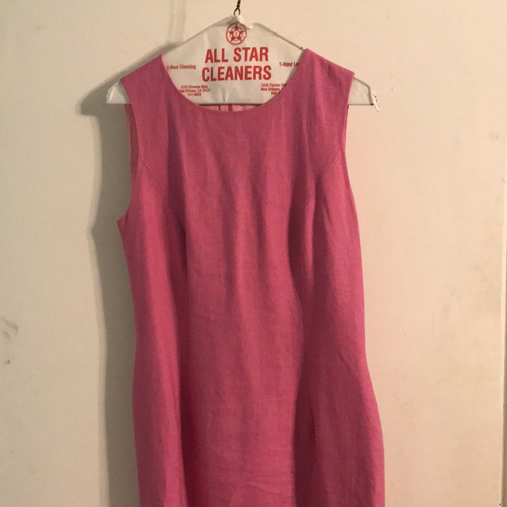 Pink Kenneth Nolan dress with flower jacket